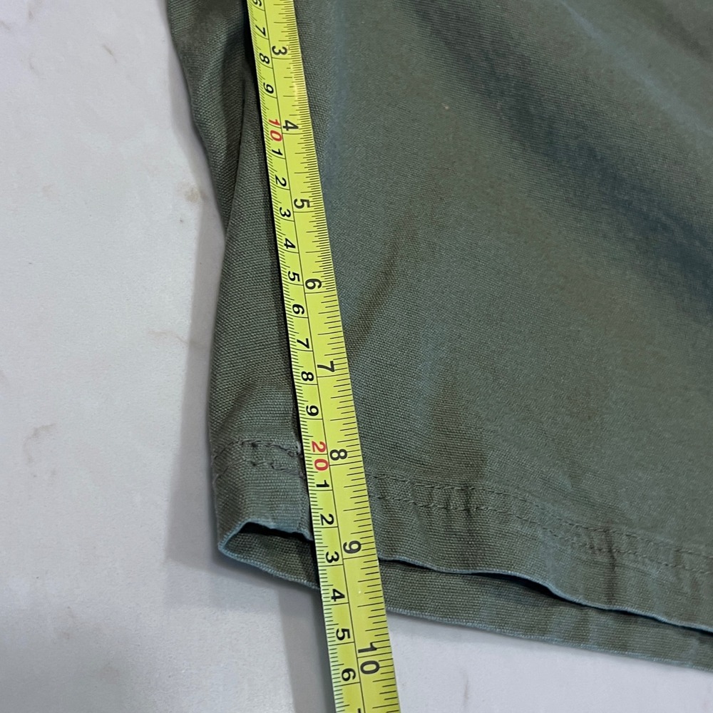 Coleman Olive Green Canvas Utility Shorts Size 34 Stretch Cotton Outdoor READ - Picture 7 of 11